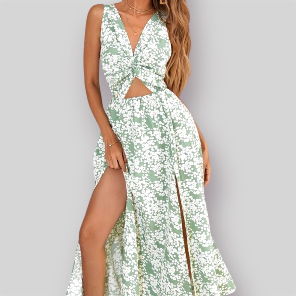 Floral Slit Dress